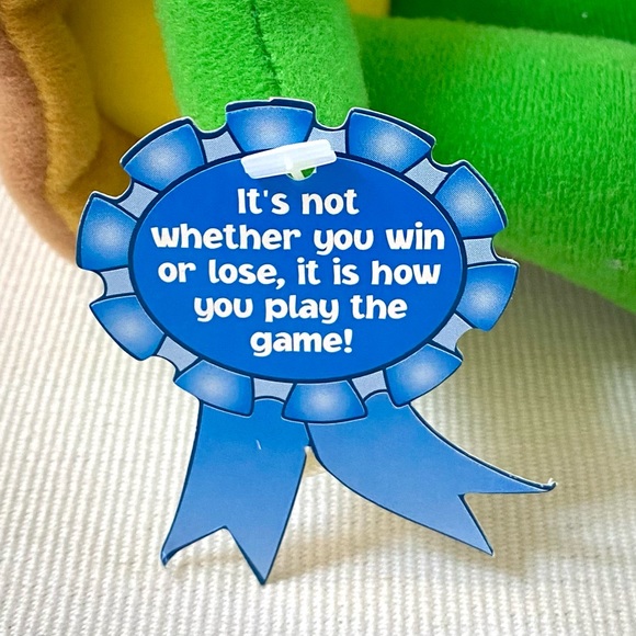 VINTAGE EDEN FRANKLIN THE TURTLE PLAYS BASEBALL PLUSH STUFFED TOY 8.5” NWT - Picture 13 of 16